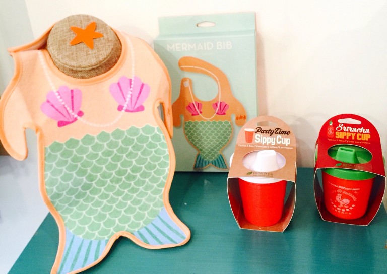 Adorable mermaid bibs and sippy cups! 