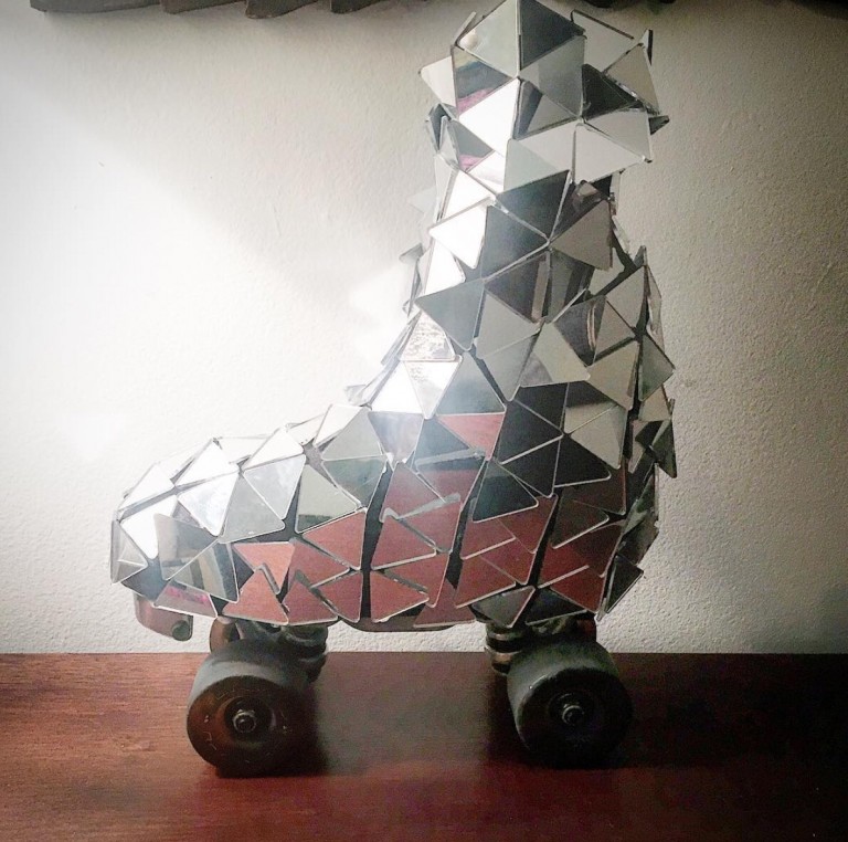 Custom made Disco Ball Skate Covers!